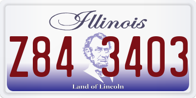 IL license plate Z843403