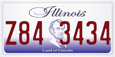 IL license plate Z843434