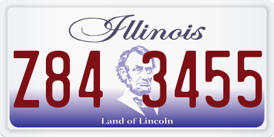 IL license plate Z843455