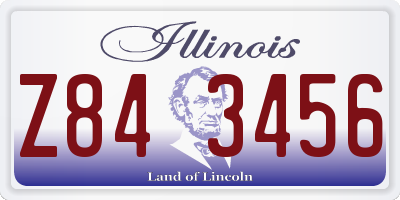 IL license plate Z843456