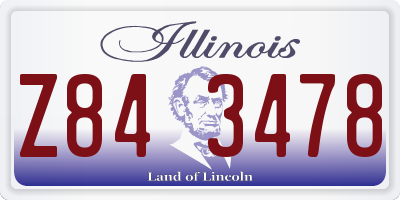 IL license plate Z843478