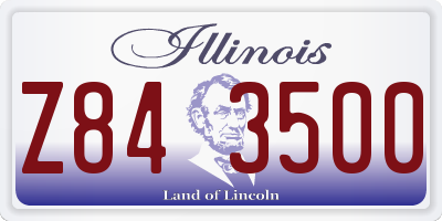 IL license plate Z843500