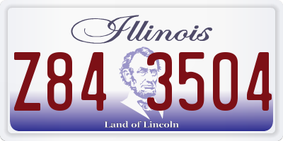IL license plate Z843504