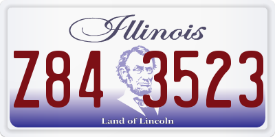 IL license plate Z843523