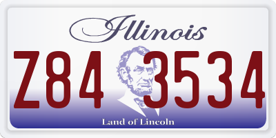 IL license plate Z843534
