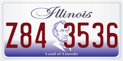 IL license plate Z843536
