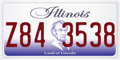 IL license plate Z843538