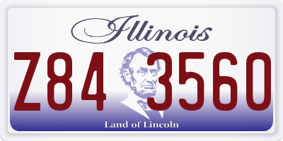 IL license plate Z843560