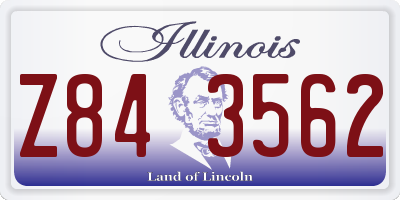 IL license plate Z843562
