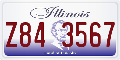 IL license plate Z843567