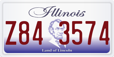 IL license plate Z843574