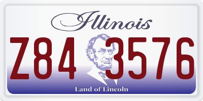 IL license plate Z843576