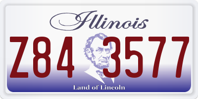 IL license plate Z843577