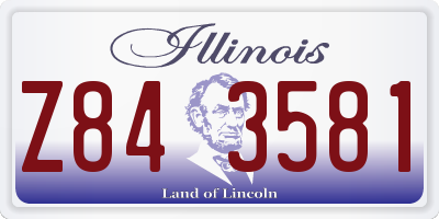 IL license plate Z843581