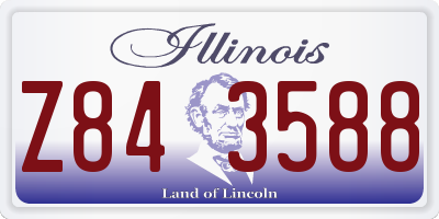IL license plate Z843588