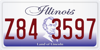 IL license plate Z843597