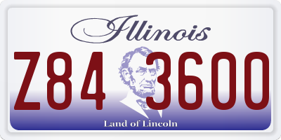 IL license plate Z843600