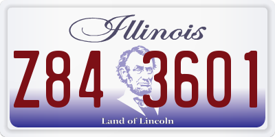 IL license plate Z843601