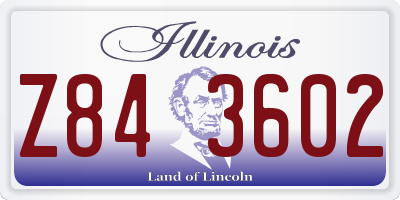 IL license plate Z843602
