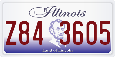 IL license plate Z843605