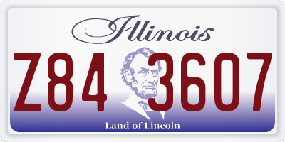 IL license plate Z843607