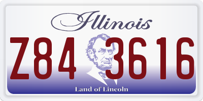 IL license plate Z843616