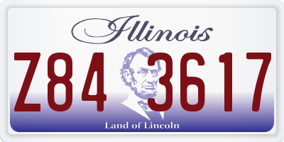 IL license plate Z843617