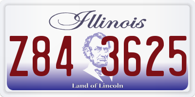 IL license plate Z843625
