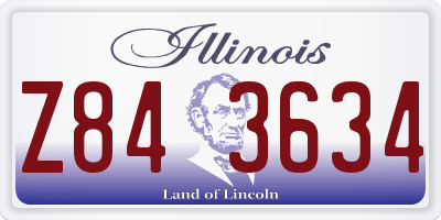 IL license plate Z843634