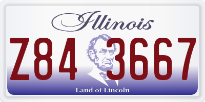 IL license plate Z843667
