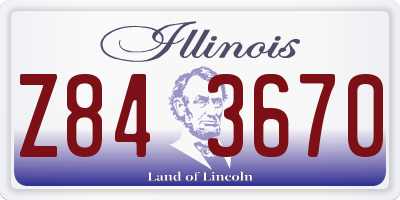 IL license plate Z843670