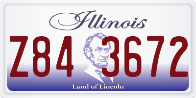 IL license plate Z843672