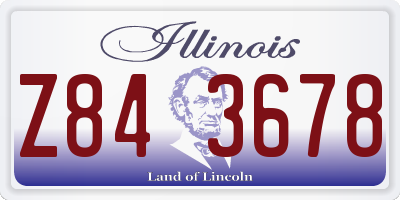 IL license plate Z843678
