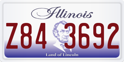 IL license plate Z843692