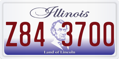 IL license plate Z843700
