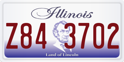IL license plate Z843702