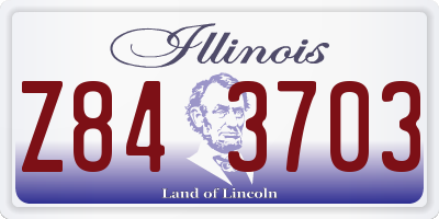 IL license plate Z843703