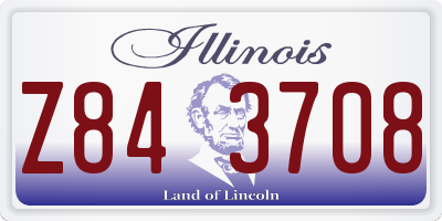 IL license plate Z843708