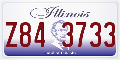 IL license plate Z843733