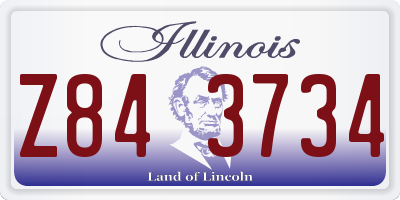 IL license plate Z843734