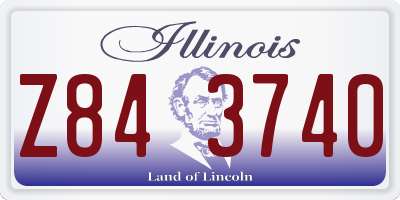 IL license plate Z843740