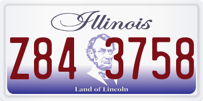 IL license plate Z843758