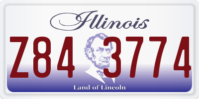 IL license plate Z843774