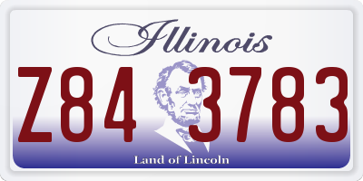 IL license plate Z843783