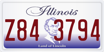 IL license plate Z843794
