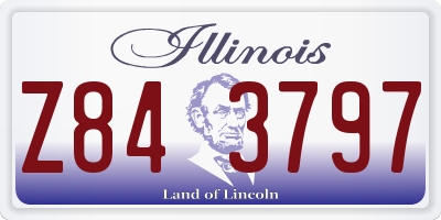 IL license plate Z843797