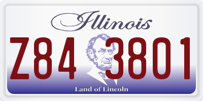 IL license plate Z843801