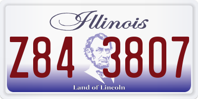 IL license plate Z843807