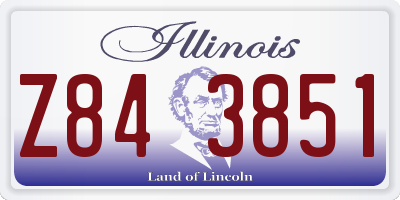 IL license plate Z843851