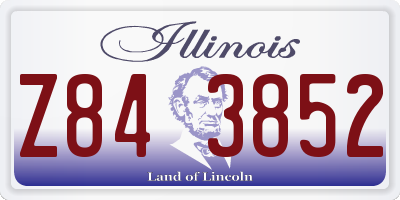 IL license plate Z843852
